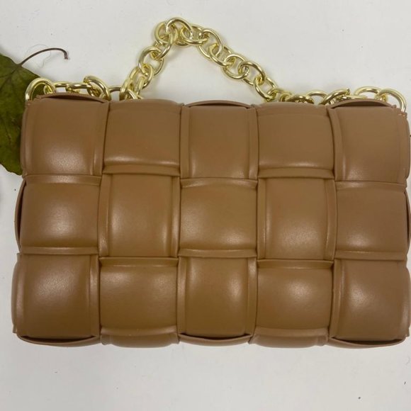 Waist Bags Weave Chain Crossbody CAMEL - Picture 4 of 6